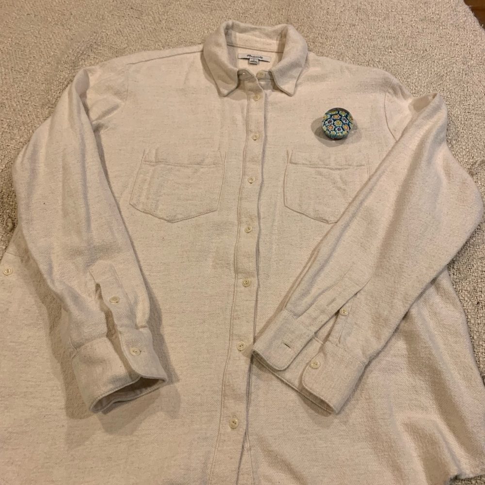 MADEWELL Flannel Shirt beige size S